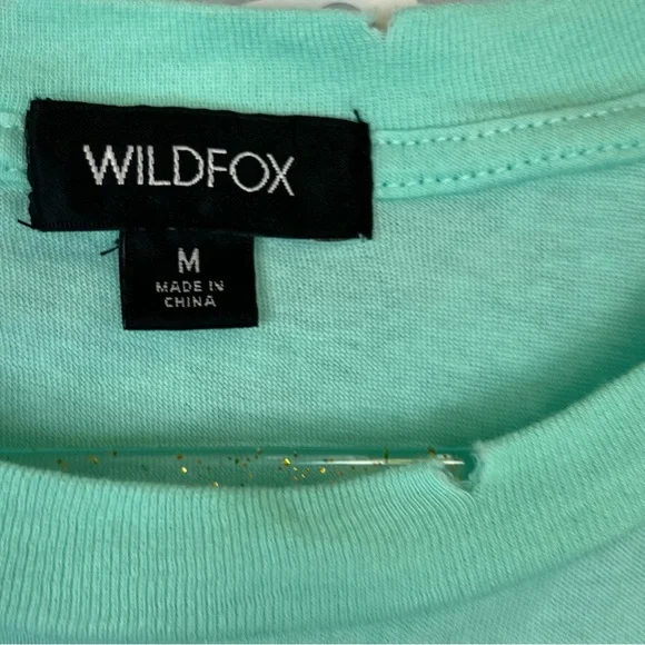 NWT Wildfox Happy Hour Keke Distressed Tee in Yucca - Picture 7 of 8